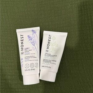The Honest Company organic all-purpose balm and calm face and body lotion